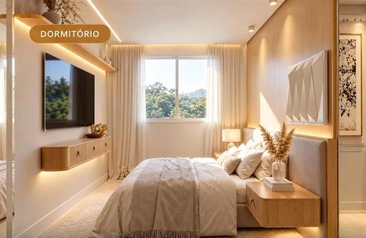 Dormitório com luz natural e acabamento contemporâneo (imagem ilustrativa, móveis não inclusos)